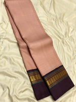 Load image into Gallery viewer, Classic Pastel Cocoa &amp; Coffee Brown 2gm Zari Elegance Kanchipuram Handloom Silk Saree SS25306
