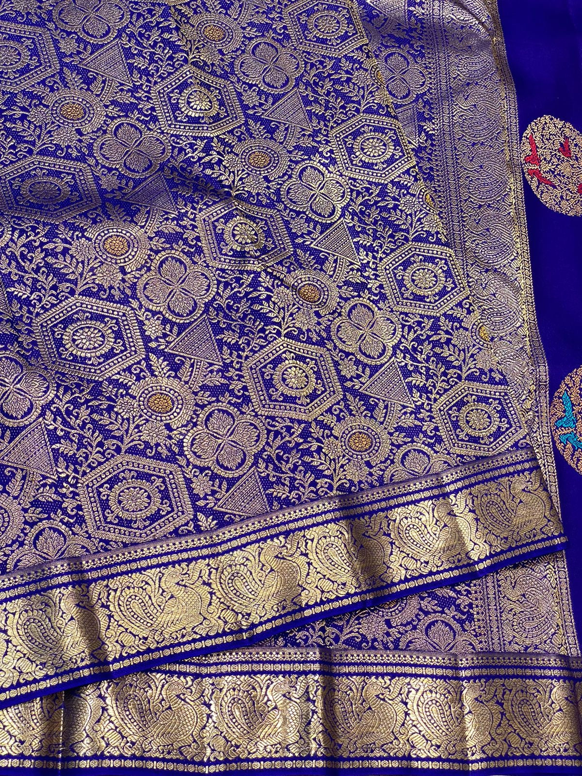 Classic Royal Blue 3gm Zari Elegance Kanchipuram Handloom Silk Saree SS23601