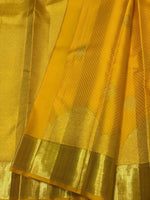 Load image into Gallery viewer, Classic Sunny Yellow 2gm Zari Brocade Bridal Elegance Kanchipuram Handloom Silk Saree SS26975
