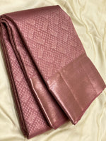 Load image into Gallery viewer, Classic Pastel Cocoa 2gm Antique Zari Bridal Elegance Kanchipuram Handloom Silk Saree SS25320
