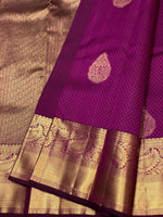Load image into Gallery viewer, Classic Vadamalli 2gm Zari Brocade Bridal Elegance Kanchipuram Handloom Silk Saree SS26974
