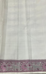 Load image into Gallery viewer, Classic Butter Cream Kanchipuram Handloom Silk Saree SS25894
