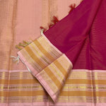 Load image into Gallery viewer, Classic Blush Pink &amp; Ruby Pink 1gm Zari Korvai Bridal Elegance Kanchipuram Handloom Silk Saree SS28116
