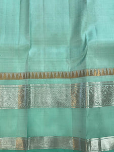 Classic Pink & Sea Green Kanchipuram Handloom Silk Saree SS25949