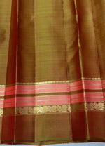 Load image into Gallery viewer, Classic Rose Pink &amp; Mustard 2gm Zari Elegance Kanchipuram Handloom Silk Saree SS24771
