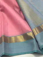Load image into Gallery viewer, Classic Brick Rose &amp; Grey 2gm Zari Elegance Kanchipuram Handloom Silk Saree SS27355
