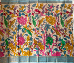 Load image into Gallery viewer, Classic Beige Floral Pen Kalamkari Elegance Banglore Silk Saree SS28598
