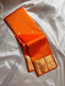 Classic Orange Elegance Kanchipuram Silk Saree SS23937