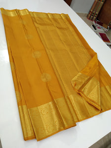 Classic Mango Yellow Elegance Kanchipuram Handloom Silk Saree SS25257