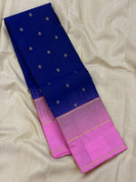 Load image into Gallery viewer, Classic Royal Blue &amp; Fuchsia Pink Elegance Kanchipuram Handloom Silk Saree SS28636
