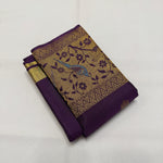 Load image into Gallery viewer, Classic Metallic Violet &amp; Wine Red Elegance Kanchipuram Handloom Silk Saree SS27380
