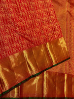 Load image into Gallery viewer, Classic Chilly Red &amp; Green 2gm Zari Kanchipuram Handloom Silk Saree SS25612
