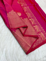 Load image into Gallery viewer, Classic Deep Pink Vaira Oosi Elegance Kanchipuram Handloom Silk Saree SS27775
