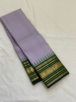 Load image into Gallery viewer, Pastel Lavender &amp; Pine Green 1gm Zari Elegance Kanchipuram Handloom Silk Saree SS20528
