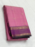 Load image into Gallery viewer, Pastel Pink &amp; Onion Pink 2gm Zari Kanchipuram Handloom Silk Saree SS25576
