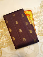 Load image into Gallery viewer, Classic Coffee Brown &amp; Mermalade Orange 2gm Zari Elegance Kanchipuram Handloom Silk Saree SS28455
