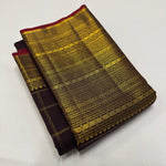 Load image into Gallery viewer, Classic Espresso Brown Elegance Kanchipuram Handloom Silk Saree SS28580
