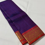 Load image into Gallery viewer, Classic Deep Violet &amp; Burnt Orange 2gm Zari Vintage Elegance Kanchipuram Handloom Silk Saree SS28236
