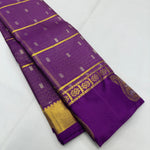 Load image into Gallery viewer, Classic Eminence Violet 1gm Zari Elegance Kanchipuram Handloom Silk Saree SS24184
