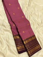 Load image into Gallery viewer, Clasic Sark Rose &amp; Chocolate Brown 2gm Zari Elegance Kanchipuram Handloom Silk Saree SS24700
