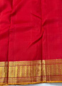 Classic Chilli Red 2gm Zari Bridal Elegance Kanchipuram Handloom Silk Saree SS26016