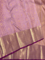 Load image into Gallery viewer, Classic Mauve 2gm Zari Kanchipuram Handloom Silk Saree SS25613
