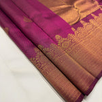 Load image into Gallery viewer, Classic Deep Pink 2gm Zari Temple Bridal Elegance Kanchipuram Handloom Silk Saree SS26582
