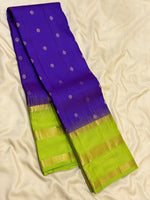 Load image into Gallery viewer, Classic Violet &amp; Spring Green Elegance Kanchipuram Handloom Silk Saree SS28631
