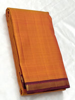 Load image into Gallery viewer, Mustard Orange &amp; Maroon 2gm Zari Bridal Elegance Kanchipuram Handloom Silk Saree SS23761
