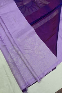 Classic Lavender & Violet Kanchipuram Handloom Silk Saree SS25970