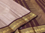 Load image into Gallery viewer, Pastel Cocoa &amp; Dark Chocolate Elegance Kanchipuram Handloom Silk Saree SS24460
