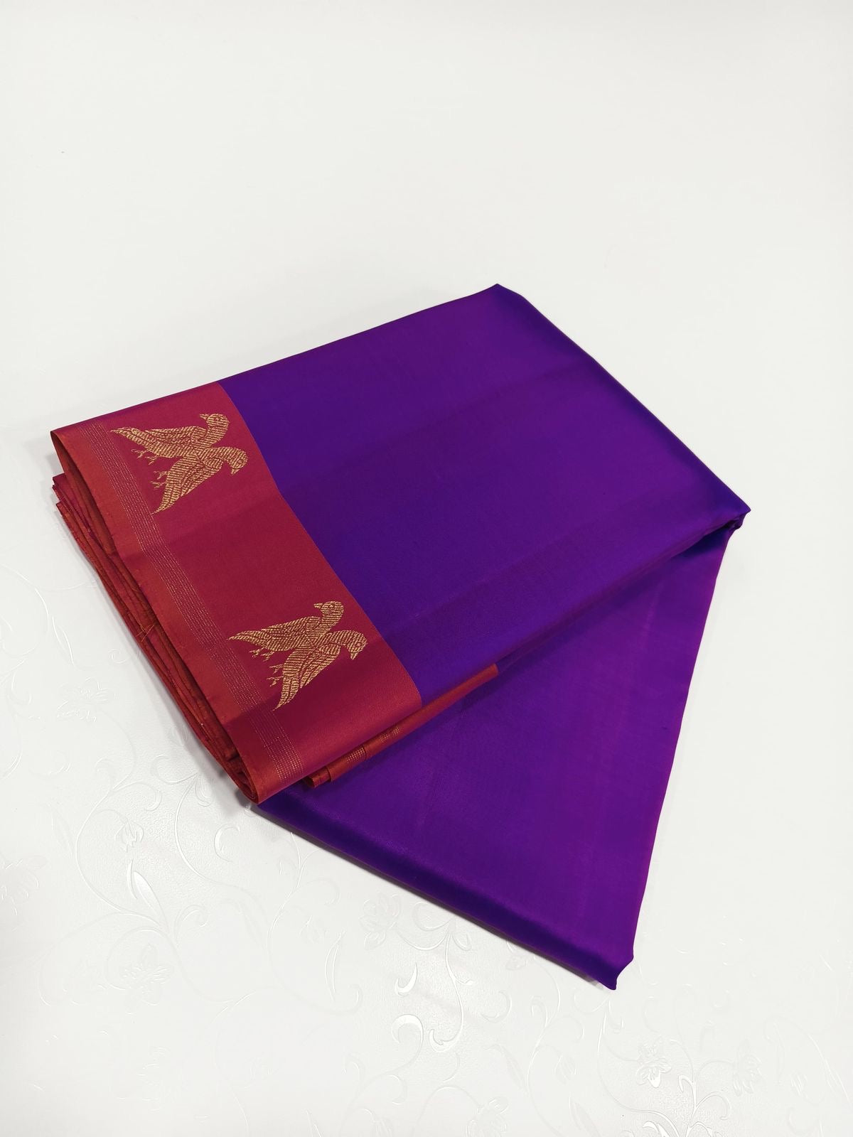Classic Purple & Pink 2gm Zari Kanchipuram Handloom Silk Saree SS26228