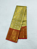 Load image into Gallery viewer, Classic Gold &amp; Chilli Red Brocade Tissue Bridal Elegance Kanchipuram Handloom Silk Saree SS26571

