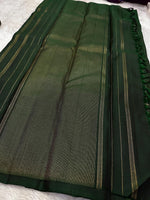 Load image into Gallery viewer, Classic Pine Green 4 gm Gold &amp; Silver Kanchipuram Handloom Silk Saree SS26088
