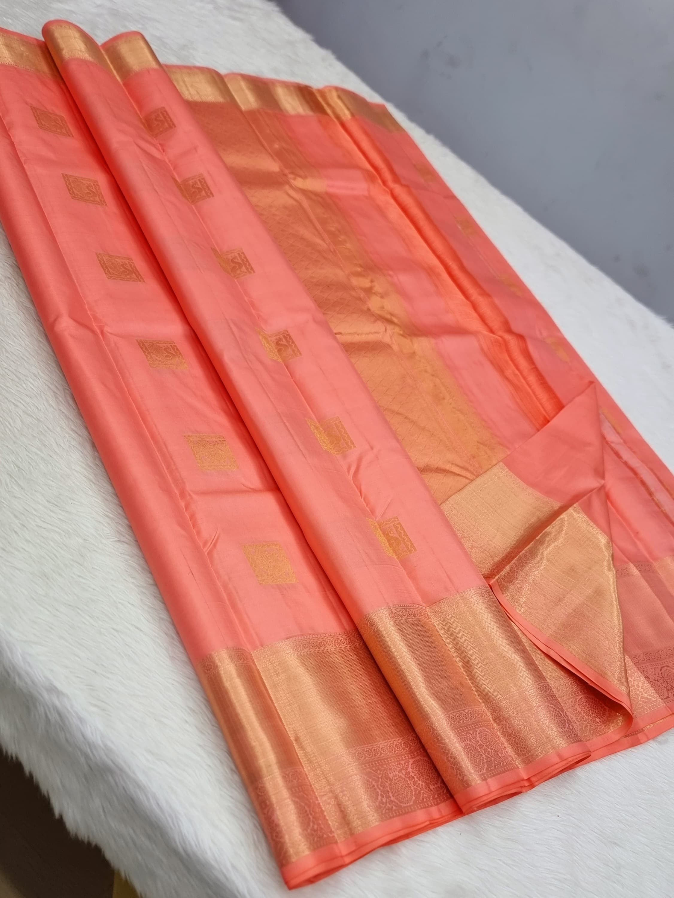 Classic Rose Elegance Kanchipuram Silk Saree SS23798