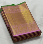 Load image into Gallery viewer, Classic Brown &amp; Fuchsia Pink 3gm Zari Elegance Kanchipuram Handloom Silk Saree SS27259
