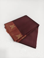 Load image into Gallery viewer, Classic Coffee Brown &amp; Mustard 2gm Zari Kanchipuram Handloom Silk Saree SS26229

