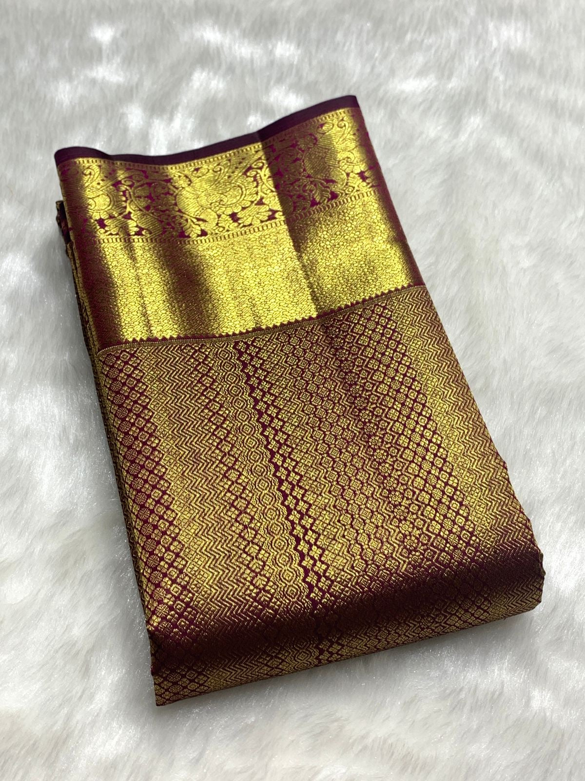 Classic Wine Pink 2gm Zari Bridal Elegance Kanchipuram Handloom Silk Saree SS25270