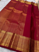 Load image into Gallery viewer, Classic Ruby Pink 3gm Gold Zari Bridal Elegance Kanchipuram Handloom Silk Saree SS23615
