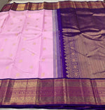 Load image into Gallery viewer, Classic Pink &amp; Vadamalli Purple 2gm Zari Kanchipuram Handloom Silk Saree SS25841
