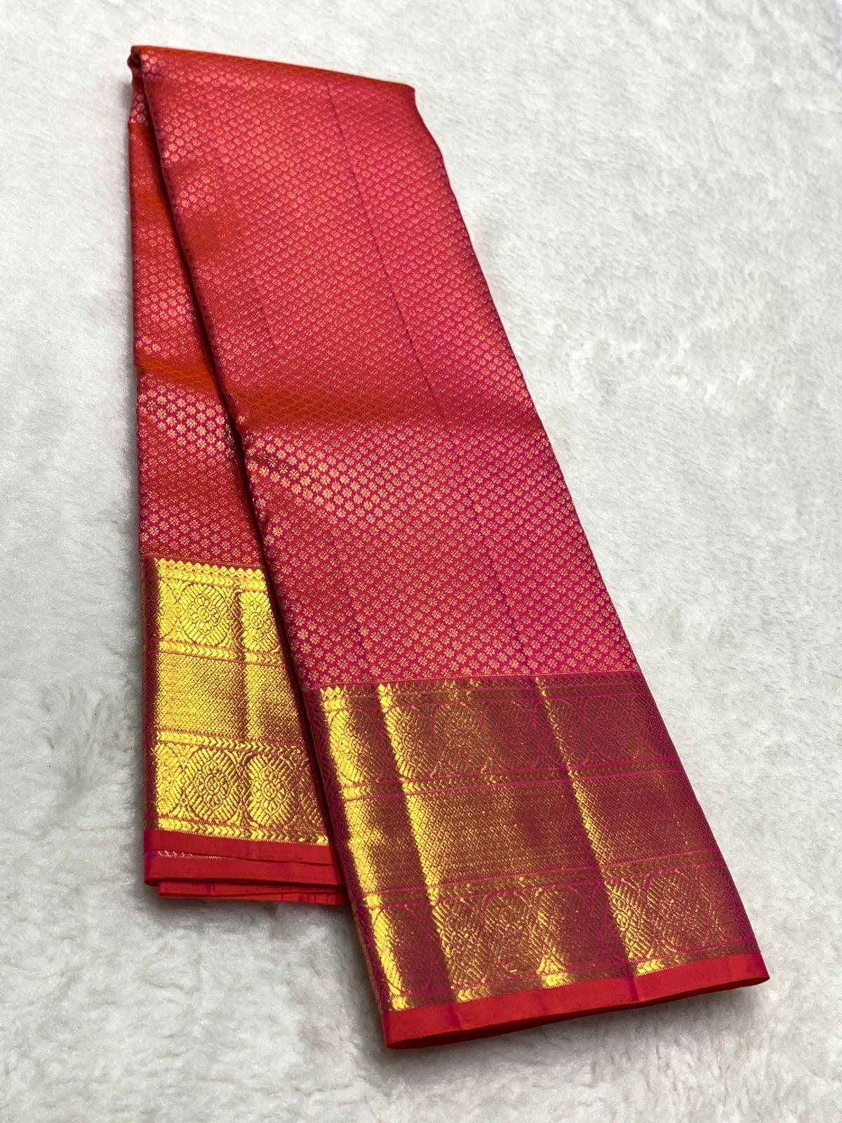 Classic Hot Pink 2gm Zari Bridal Elegance Kanchipuram Handloom Silk Saree SS25371