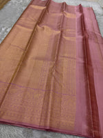 Load image into Gallery viewer, Classic Nude Pink Kanchipuram Handloom Silk Saree SS26220
