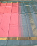 Load image into Gallery viewer, Classic Brick Rose &amp; Grey 2gm Zari Elegance Kanchipuram Handloom Silk Saree SS27355
