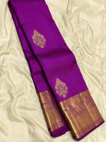 Load image into Gallery viewer, Classic Vadamalli Violet 2gm Zari Brocade Bridal Elegance Kanchipuram Handloom Silk Saree SS26976
