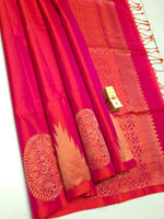 Load image into Gallery viewer, Classic Glow Rose Elegance Handloom Soft Silk Saree SS24265
