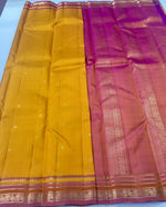 Load image into Gallery viewer, Classic Mustard &amp; Brick Rose Elegance Kanchipuram Handloom Silk Saree SS27125

