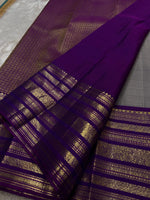 Load image into Gallery viewer, Classic Grey &amp; Purple 2gm Zari Bridal Elegance Kanchipuram Handloom Silk Saree SS24767
