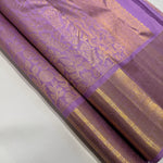 Load image into Gallery viewer, Classic Pastel Lilac 1gm Zari Bridal Elegance Kanchipuram Handloom Silk Saree SS23835
