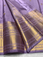 Load image into Gallery viewer, Classic Lavender 2gm Zari Bridal Elegance Kanchipuram Handloom Silk Saree SS28254
