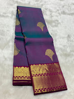 Load image into Gallery viewer, Classic Jam Purple &amp; Plum 2gm Zari Kanchipuram Handloom Silk Saree SS25986
